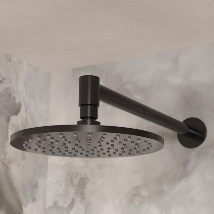 Lifestyle image of Crosswater 3ONE6 316 Slate 200mm Round Shower Head